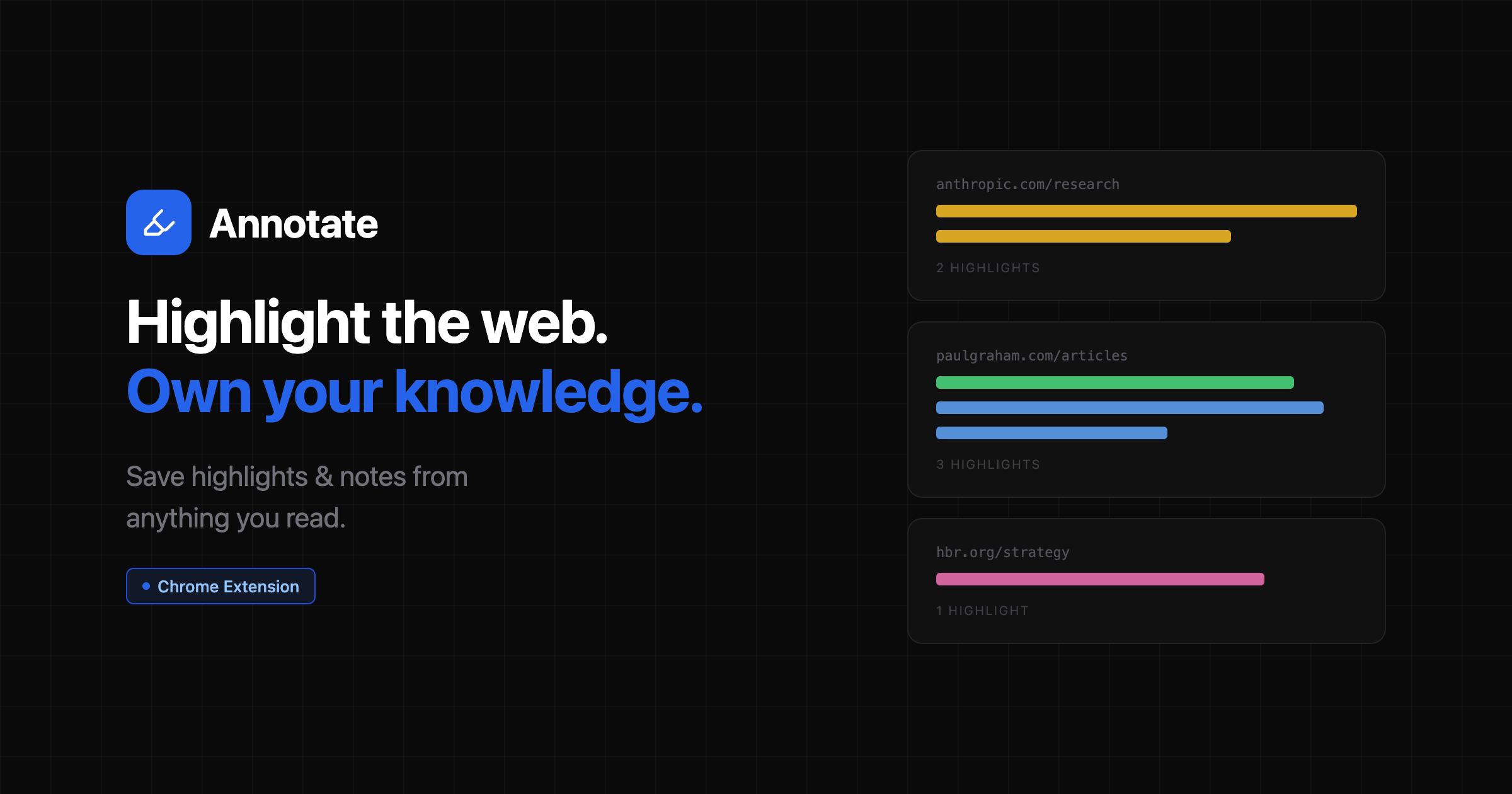 Annotate – Highlight & Annotate the Web